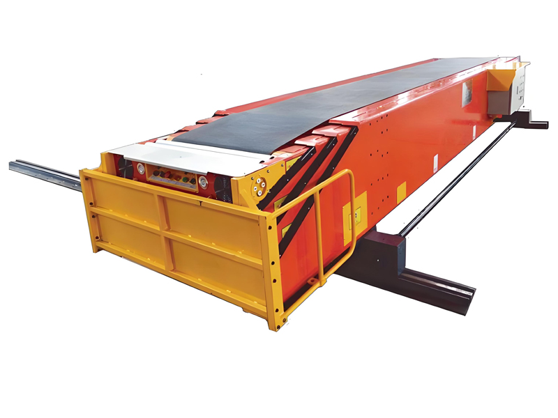 Adjustable belt telescopic machine